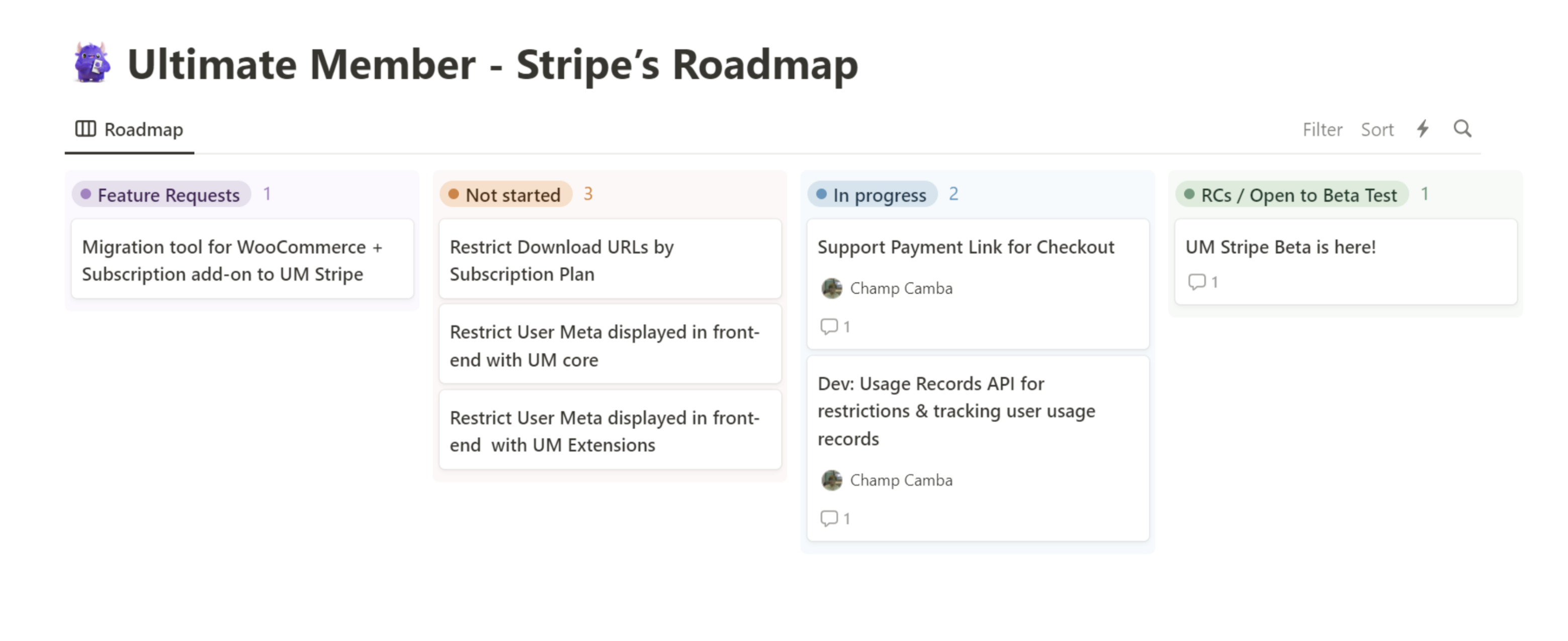 Roadmap